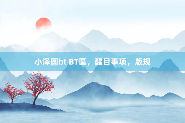 小泽圆bt BT區,醒目事项,版规