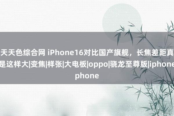 天天色综合网 iPhone16对比国产旗舰,长焦差距真是这样大|变焦|样张|大电板|oppo|骁龙至尊版|iphone