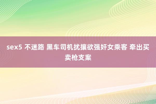 sex5 不迷路 黑车司机扰攘欲强奸女乘客 牵出买卖枪支案
