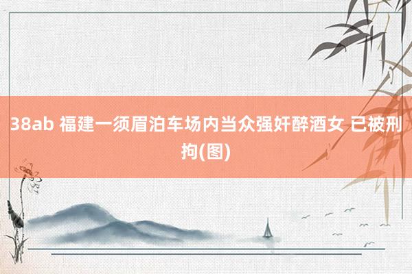 38ab 福建一须眉泊车场内当众强奸醉酒女 已被刑拘(图)