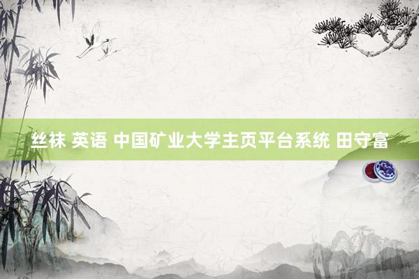 丝袜 英语 中国矿业大学主页平台系统 田守富