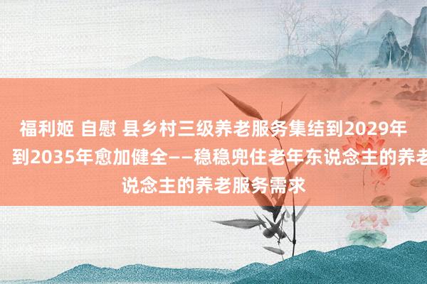 福利姬 自慰 县乡村三级养老服务集结到2029年基本建成，到2035年愈加健全——稳稳兜住老年东说念主的养老服务需求