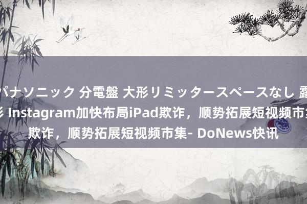 パナソニック 分電盤 大形リミッタースペースなし 露出・半埋込両用形 Instagram加快布局iPad欺诈，顺势拓展短视频市集- DoNews快讯