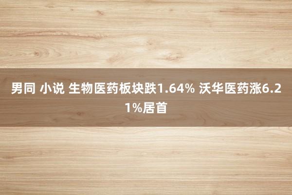 男同 小说 生物医药板块跌1.64% 沃华医药涨6.21%居首