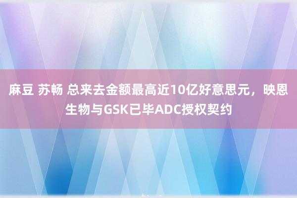 麻豆 苏畅 总来去金额最高近10亿好意思元，映恩生物与GSK已毕ADC授权契约
